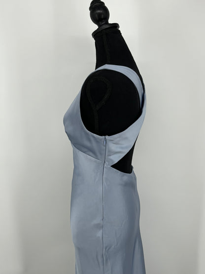 ZARA Women's Blue Silk Cami Maxi Dress – Size S