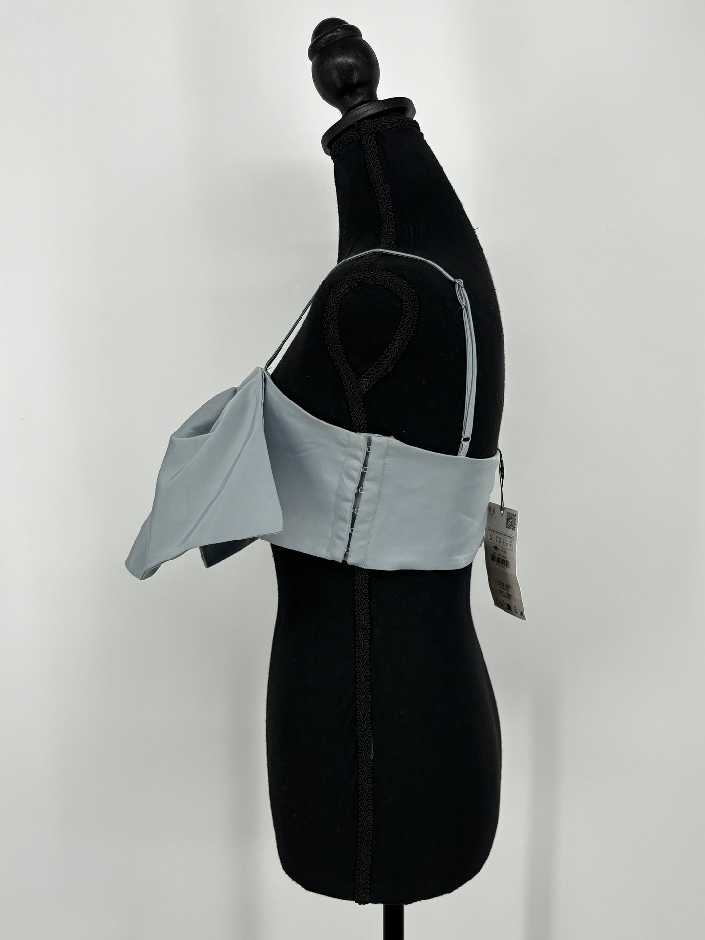 ZARA Women's Blue Bow Cami Top – Size S