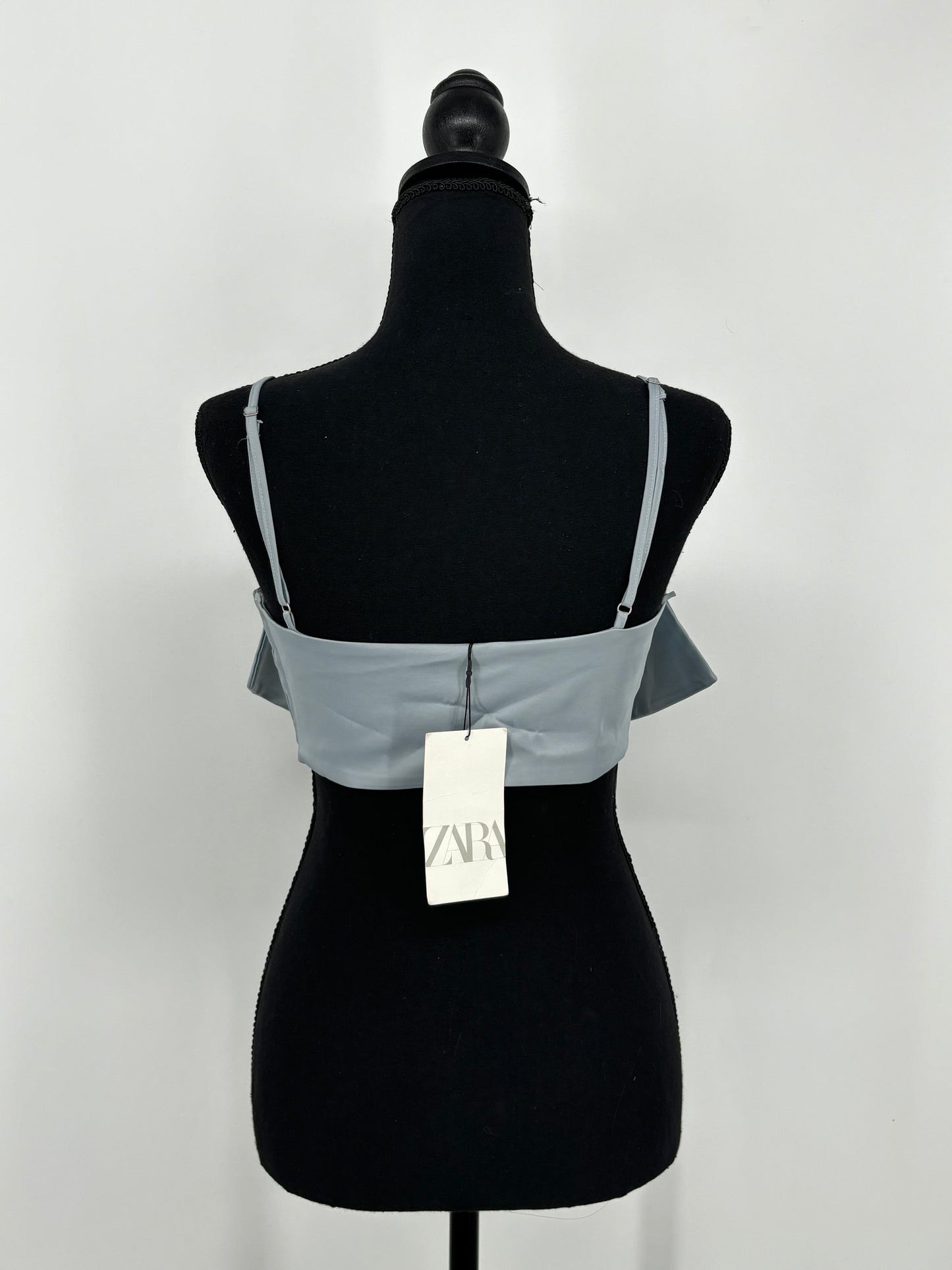 ZARA Women's Blue Bow Cami Top – Size S