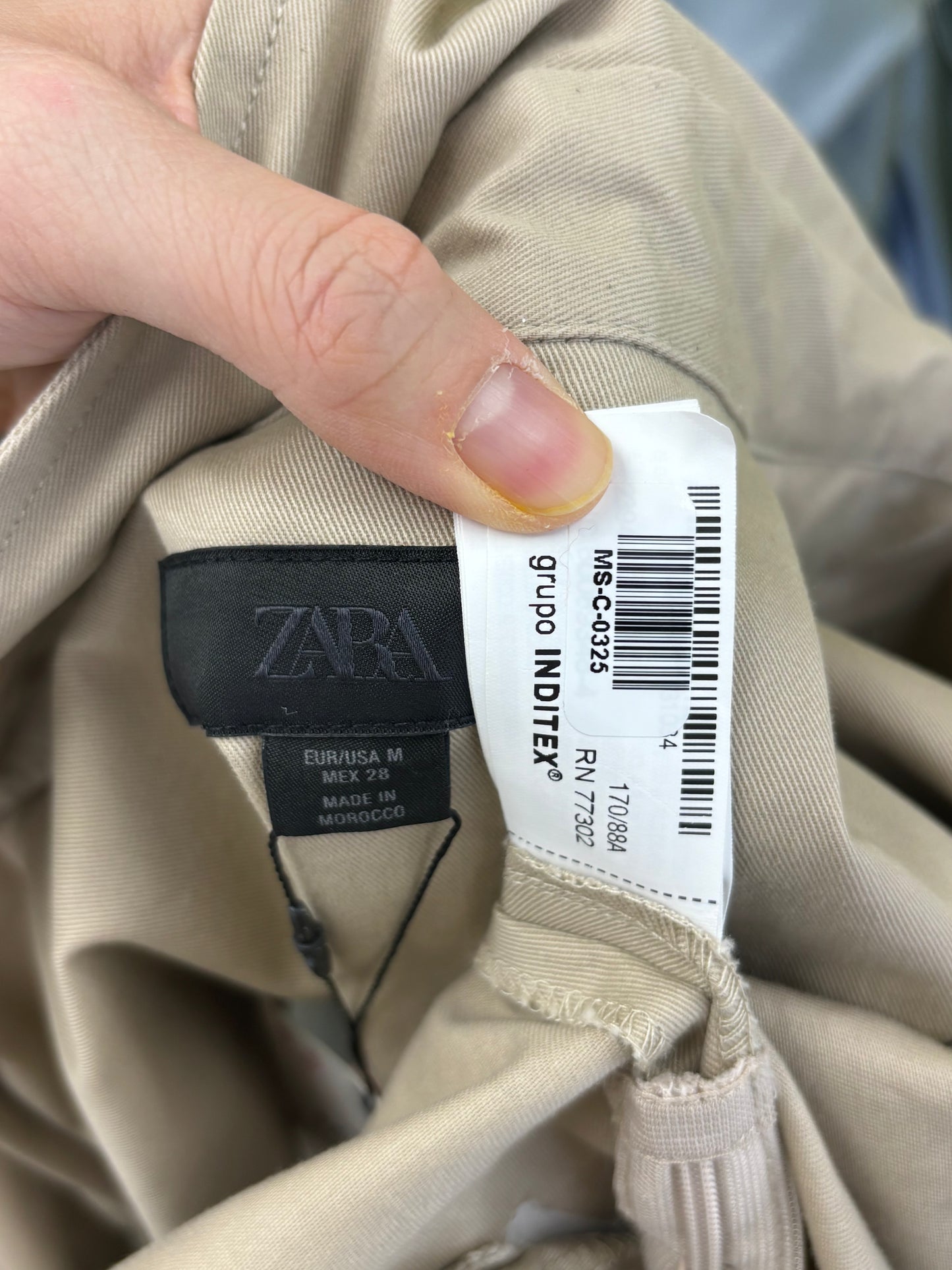 ZARA Khaki Sleeveless Short Dress for Women – Size Medium