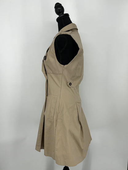 ZARA Khaki Sleeveless Short Dress for Women – Size Medium