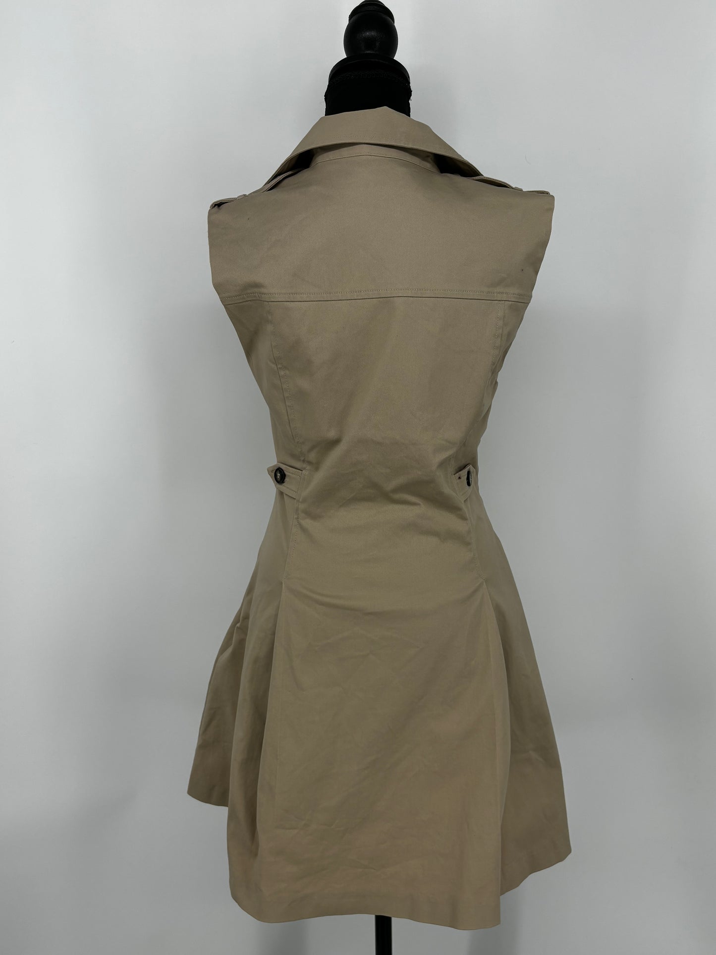 ZARA Khaki Sleeveless Short Dress for Women – Size Medium