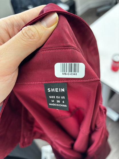 SHEIN Women's Red Silk Shirt – Size M