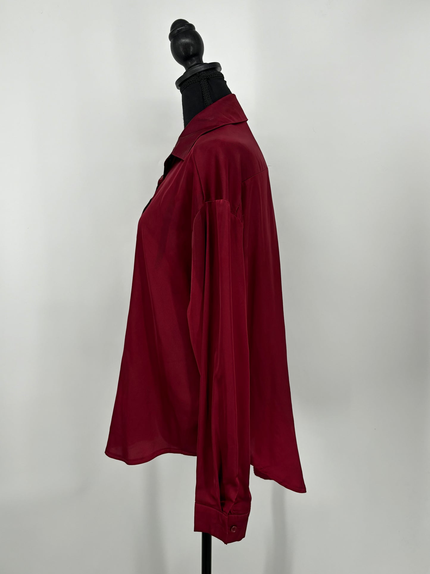 SHEIN Women's Red Silk Shirt – Size M