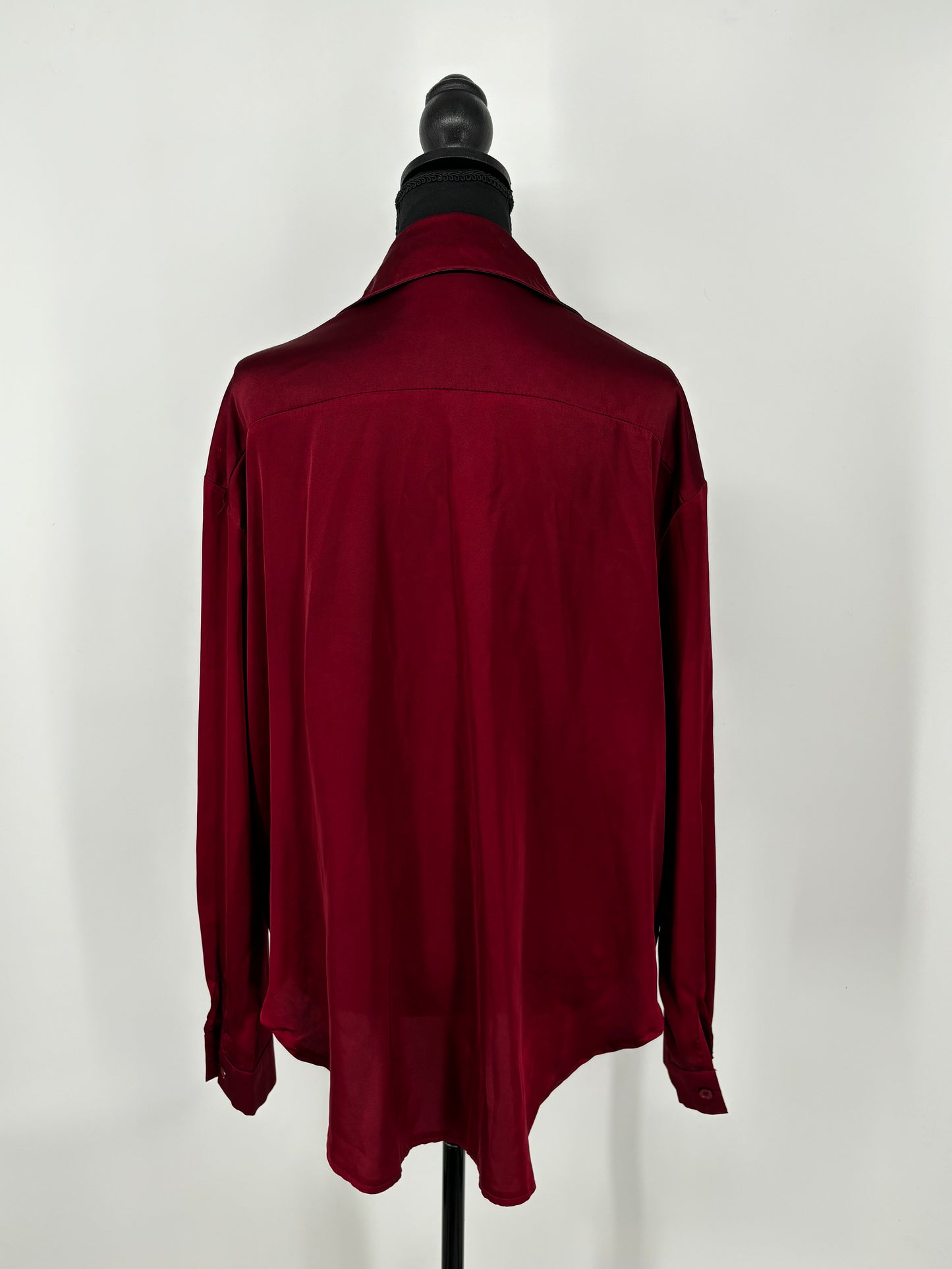 SHEIN Women's Red Silk Shirt – Size M