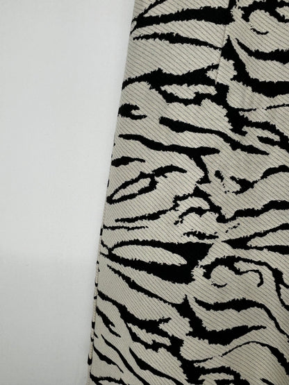 Women's White Skirt with Black Stripes – US Size 4