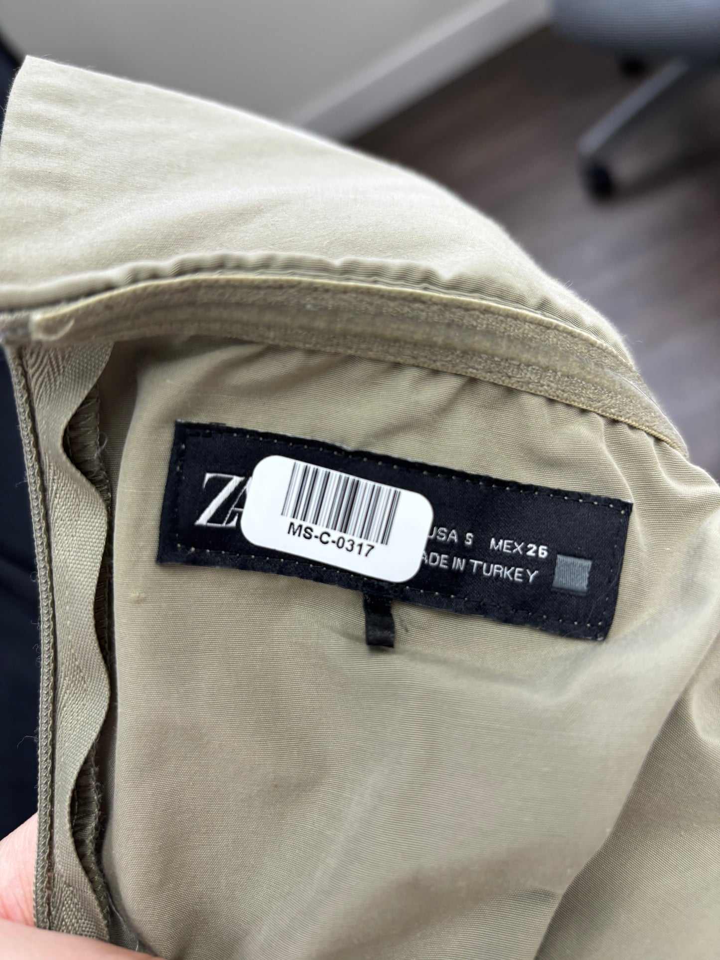 ZARA Women's Dark Green Strapless Jumpsuit – Size S