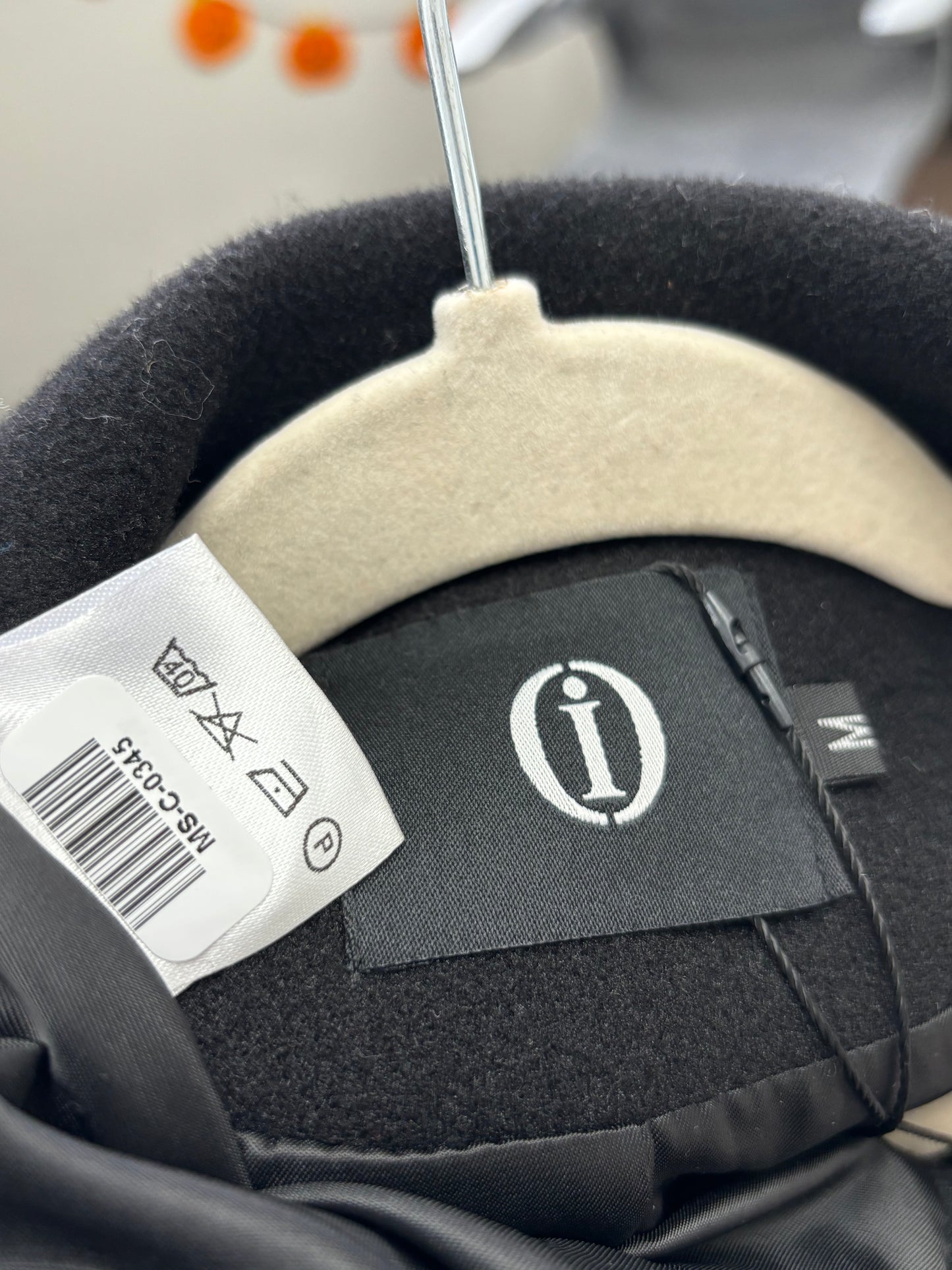 Women's Black Wool Coat – Size M