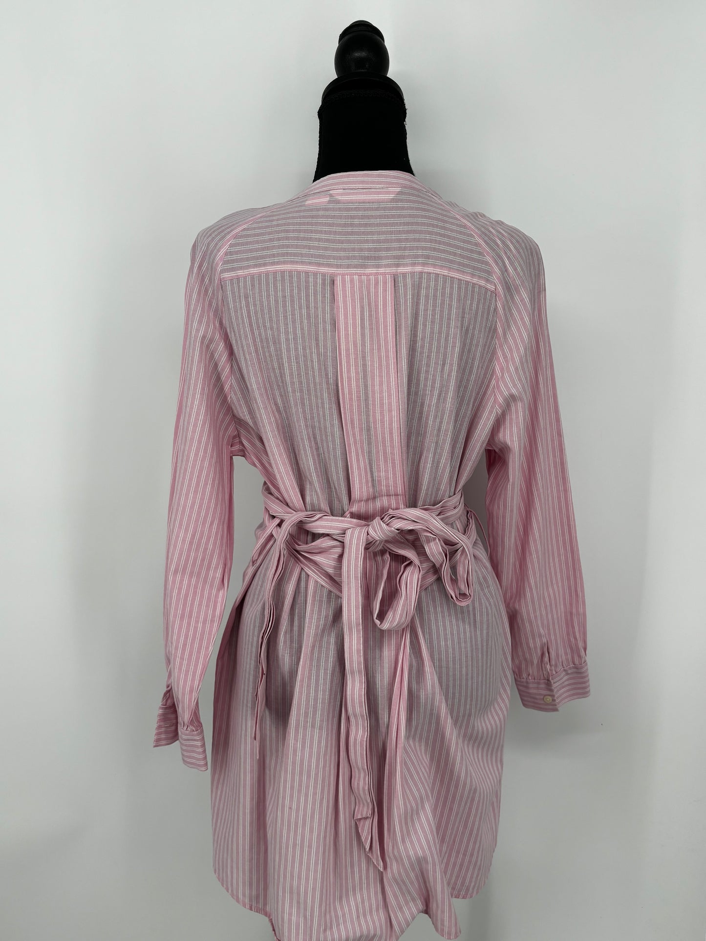 Women's Pink Striped Shirt Dress – Size S
