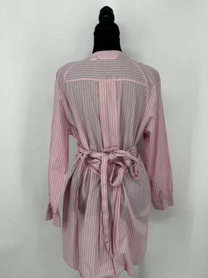 Women's Pink Striped Shirt Dress – Size S
