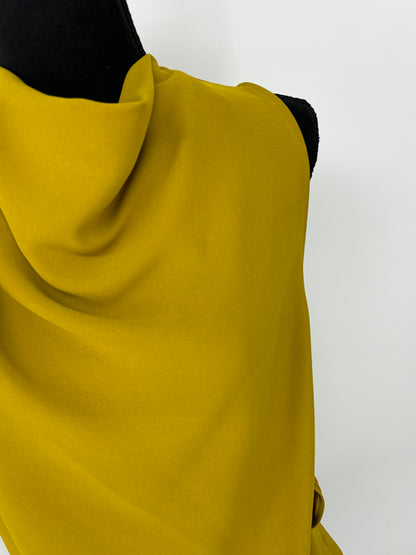 ZARA Women's Yellow-Green Sleeveless Designer Top – Size S