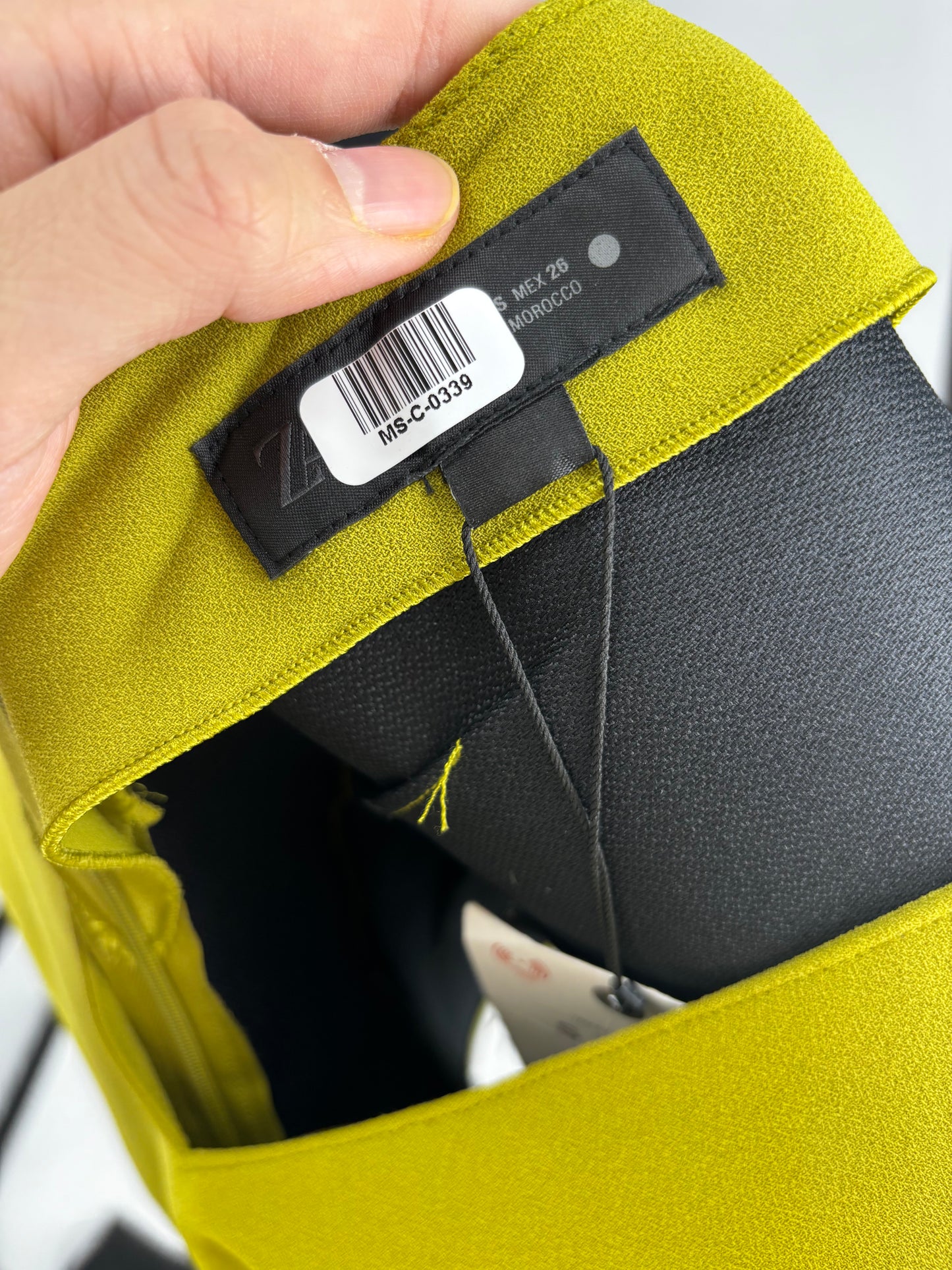 ZARA Women's Yellow-Green Sleeveless Dress – Size S