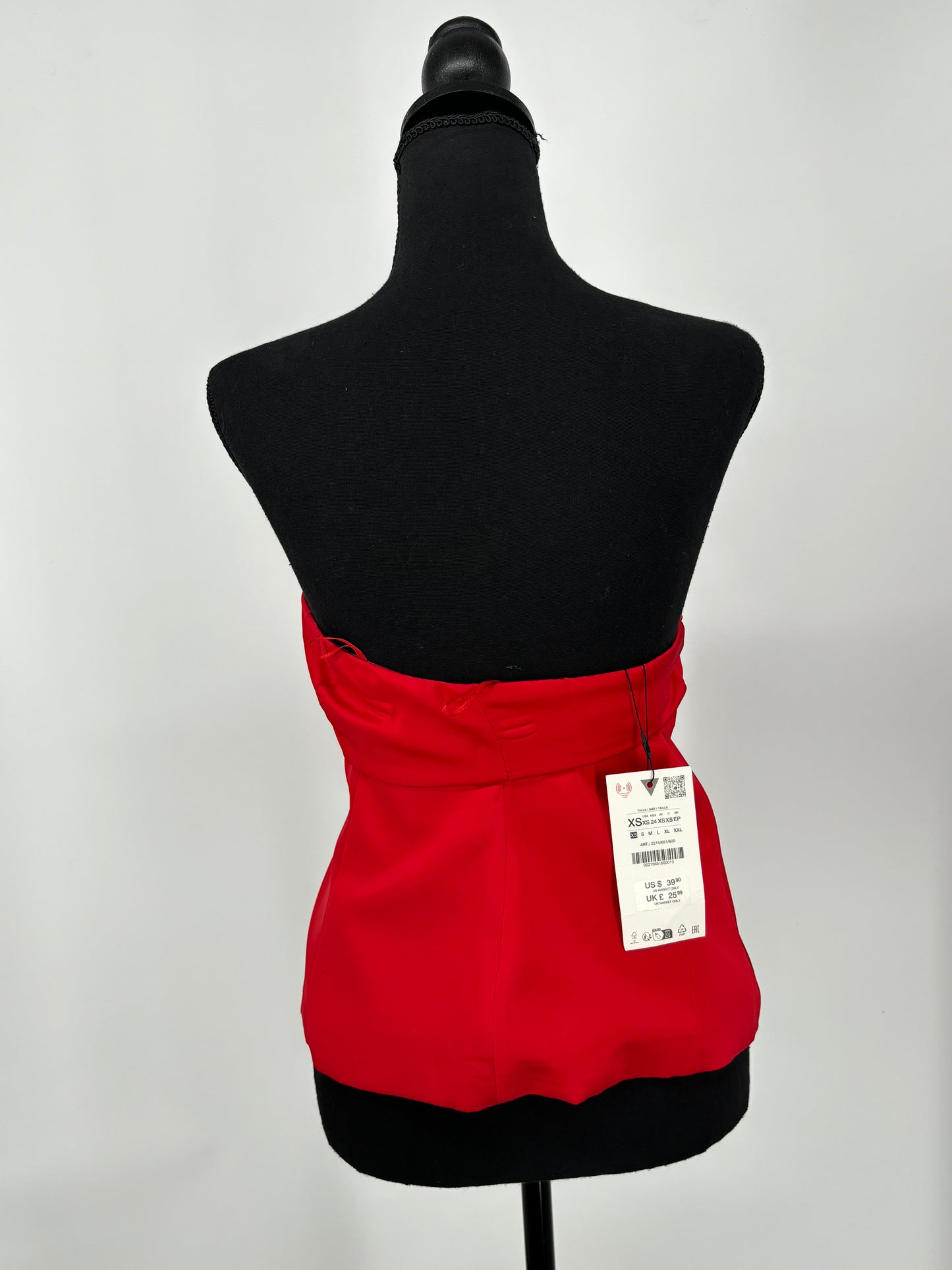Women's Red Strapless Top – Size XS