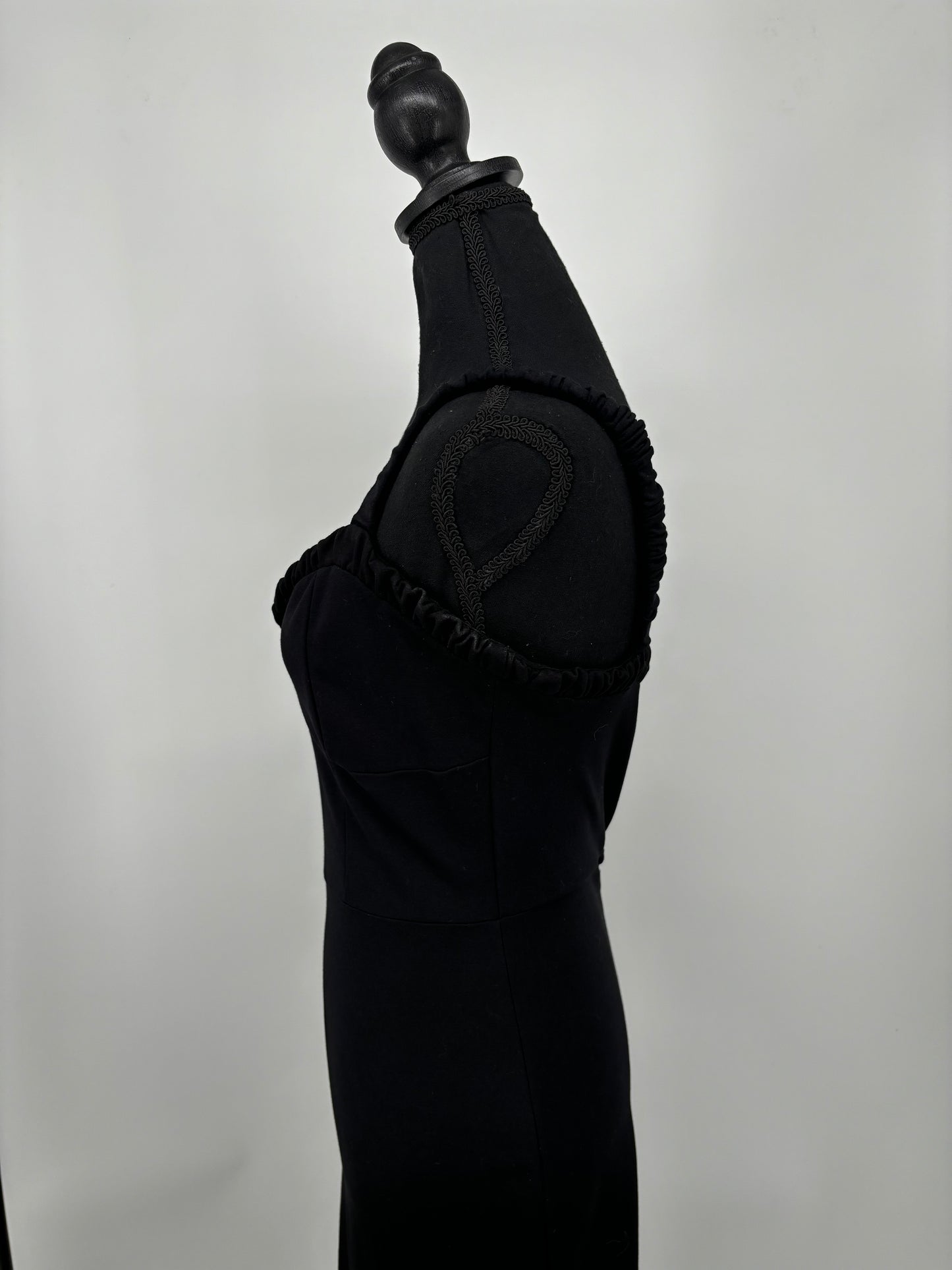 Women's Black Fitted Cami Maxi Dress – Size M