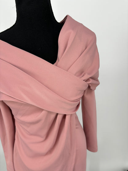 SHEIN Women's Dark Pink Long Sleeve Maxi Dress – Size XS