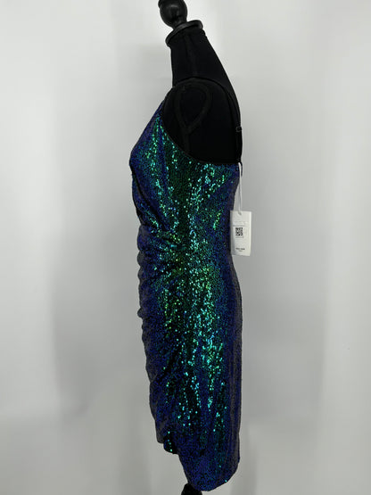 Women's Teal Fitted Sequin Dress – Size M