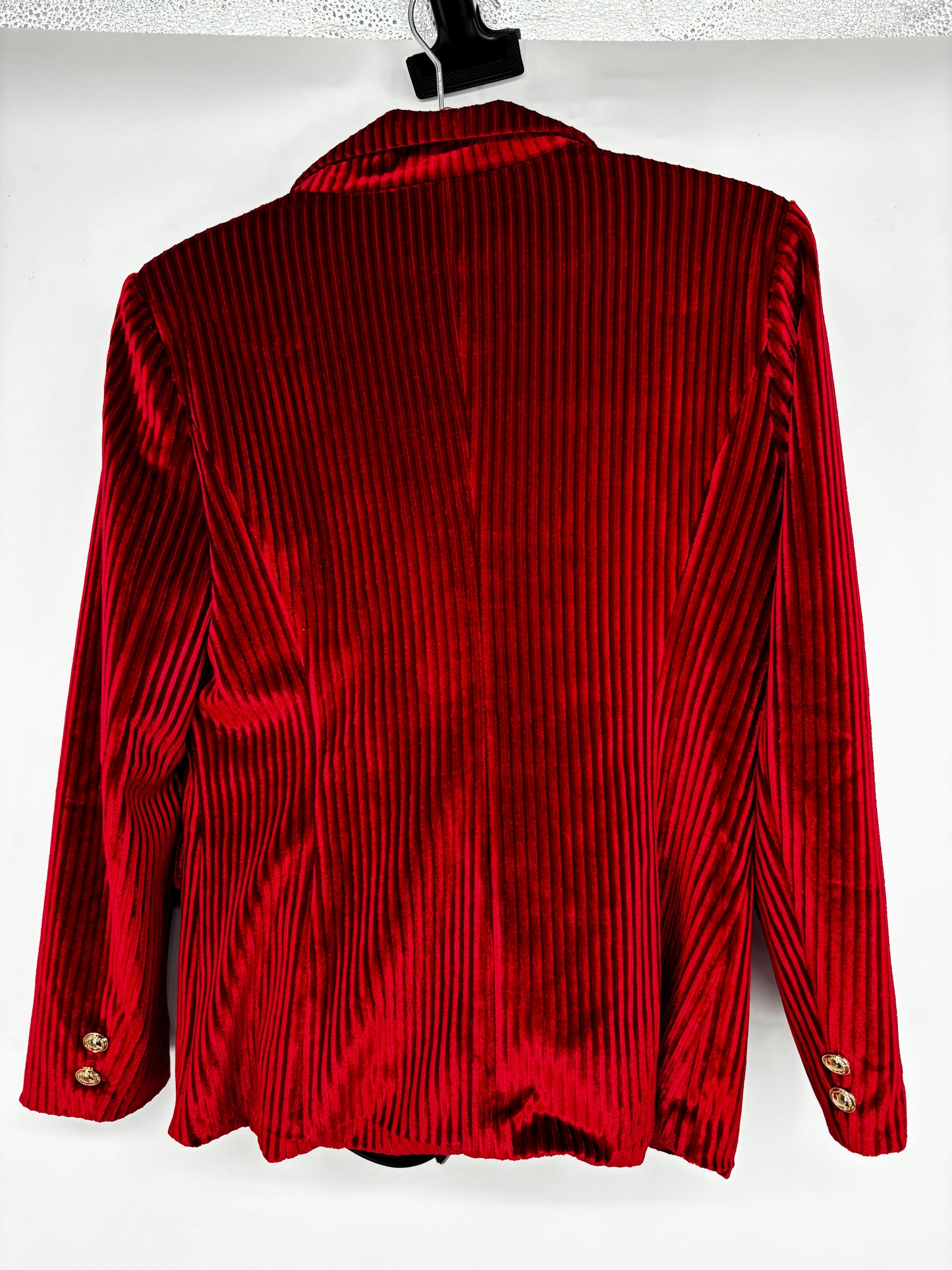 Men’s Red Ribbed Blazer – Size S