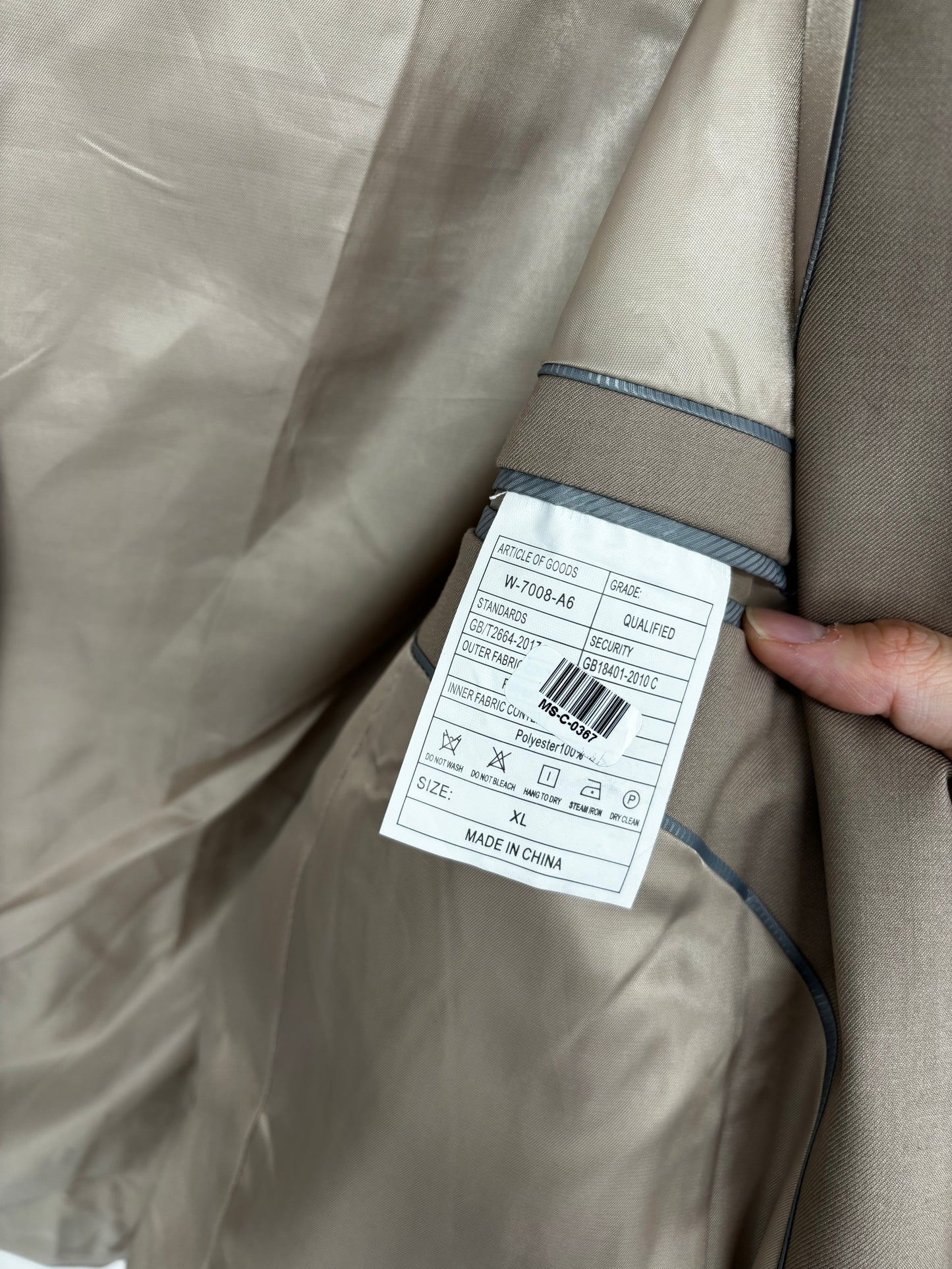 Men’s Khaki Blazer – Size XL