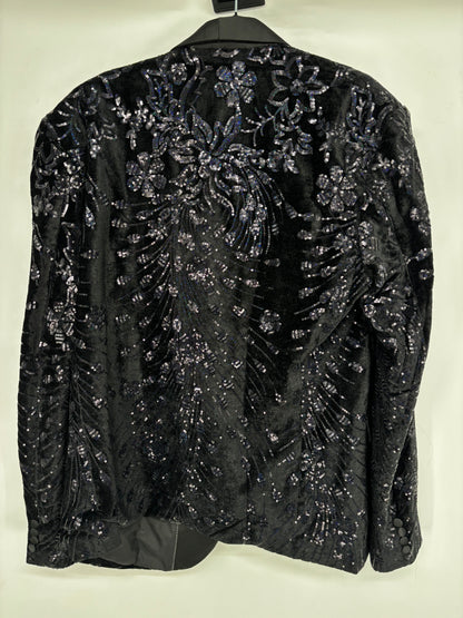 Men’s Black Sequin Blazer – Size XL
