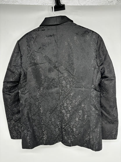 Men’s Black Subtle Pattern Blazer – Size L