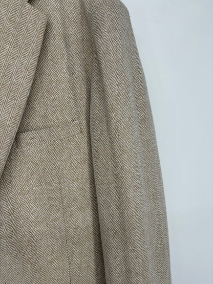 Men’s Light Brown Suit Set with Blazer & Pants – Size L