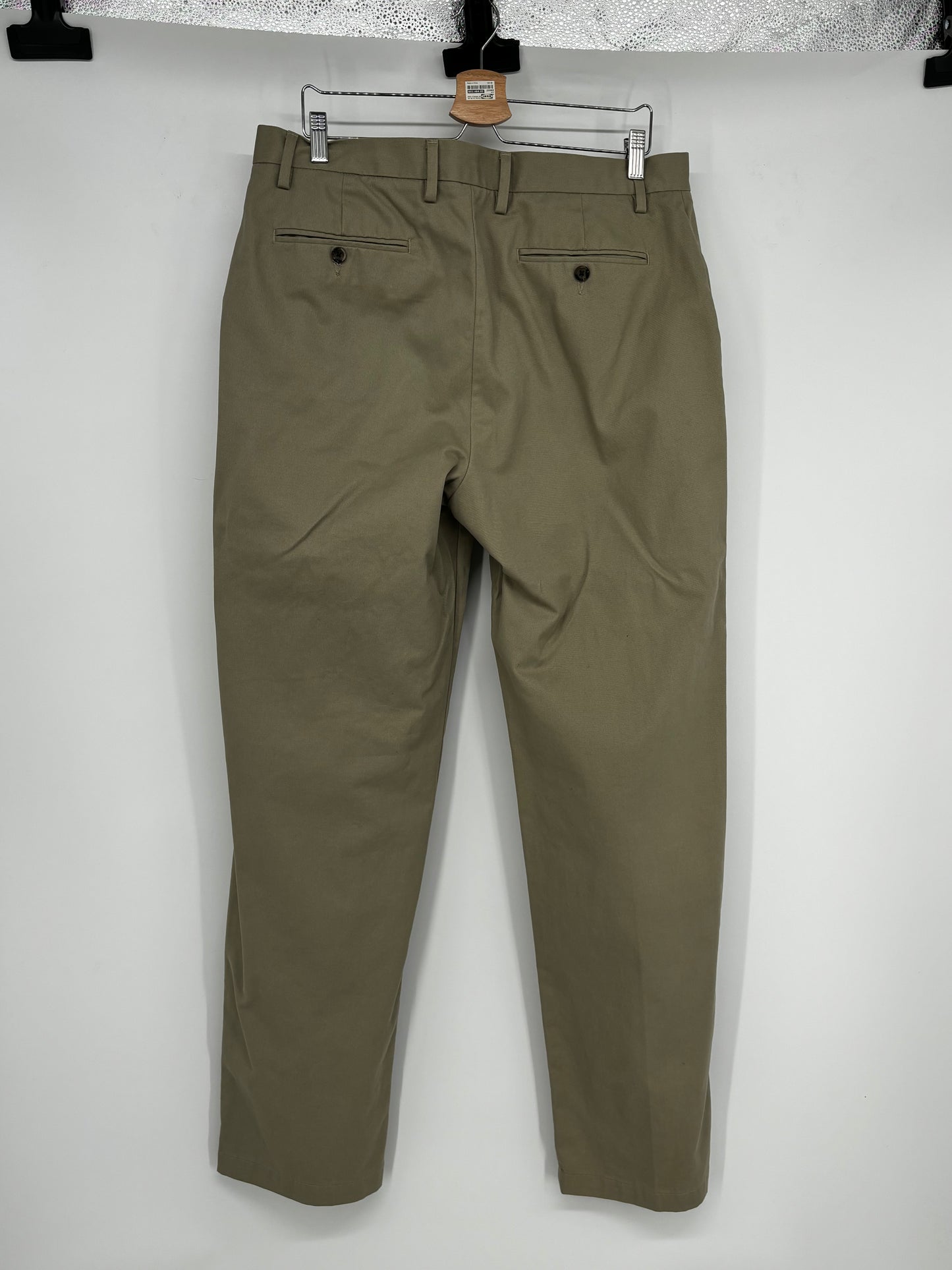 Men’s Green Straight-Leg Casual Pants – 35W x 34L