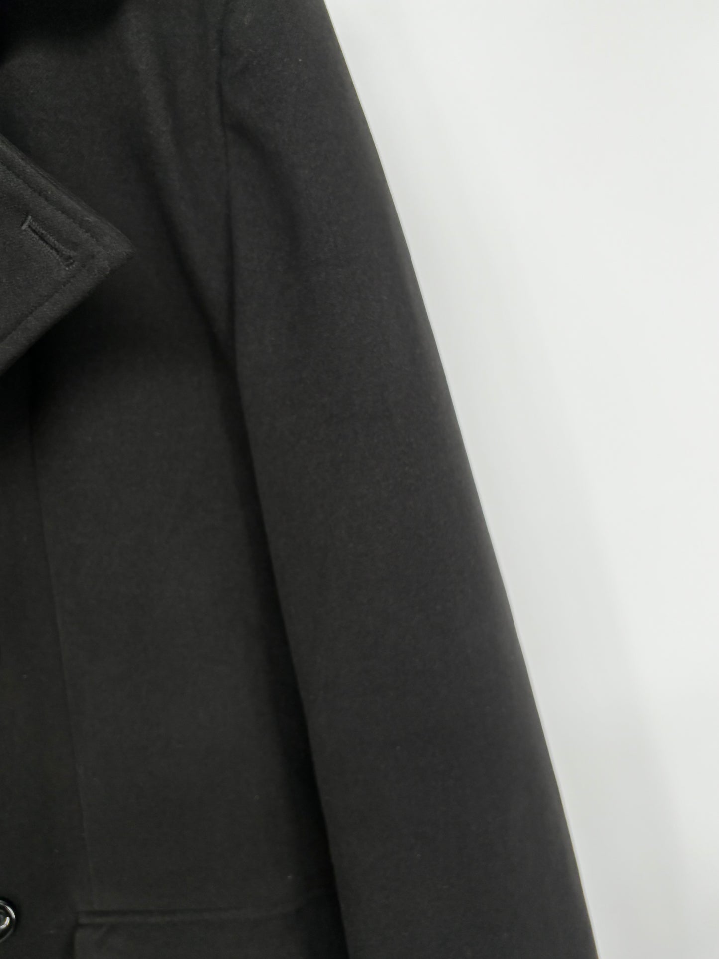 Men’s Black Overcoat – Size XL