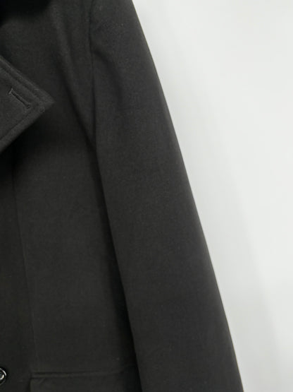 Men’s Black Overcoat – Size XL