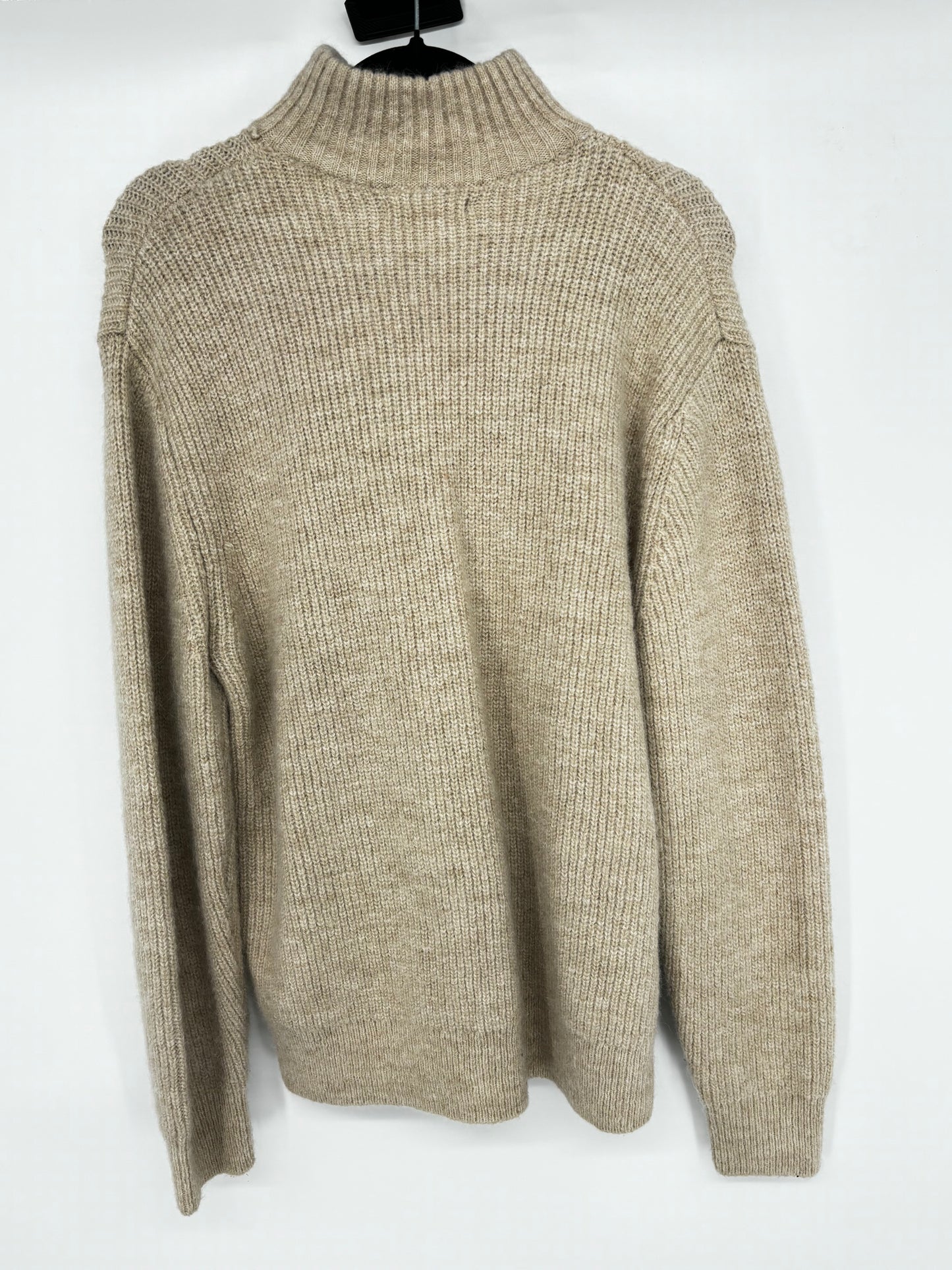 Men’s Light Brown Zip-Up Sweater – Size L