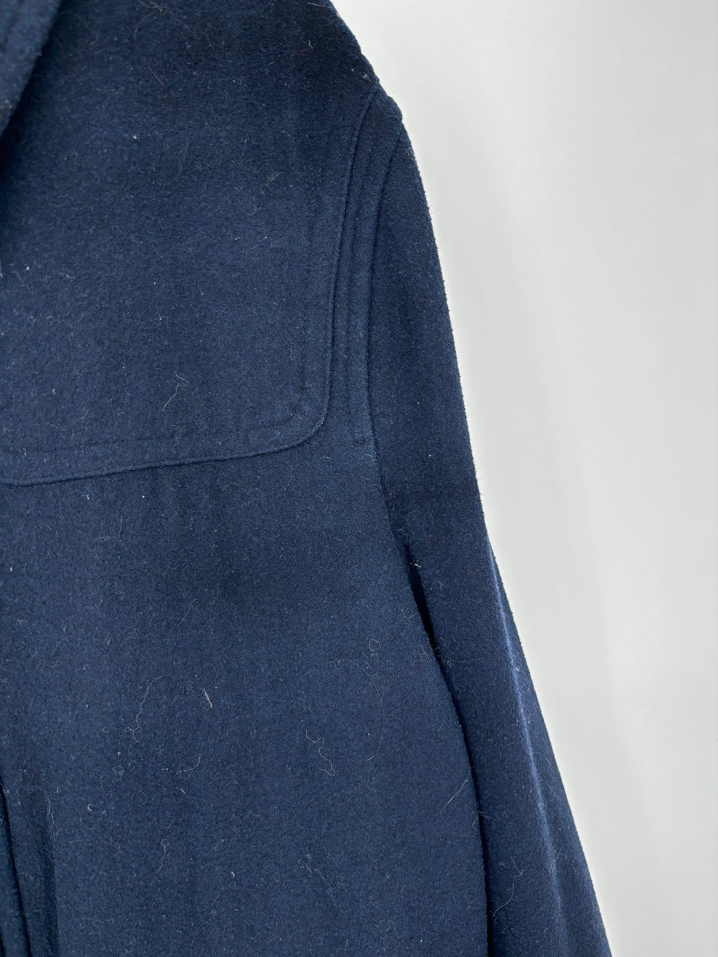 Men’s Blue Long Overcoat – Size L