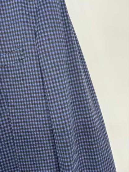 Men’s Blue Small Plaid Suit Jacket – Size XL