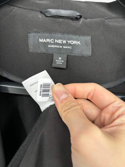 Women’s Black Short Coat with Belt – Size M