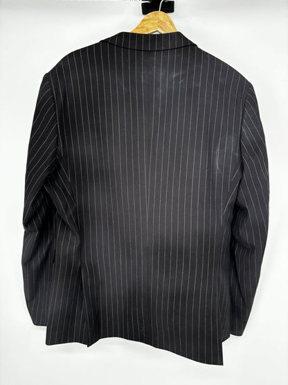 Men’s Black Pinstripe Blazer – Size L