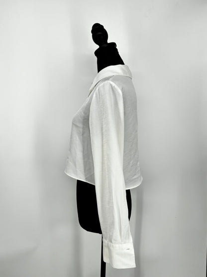 Women’s White Cropped Shirt – Size S