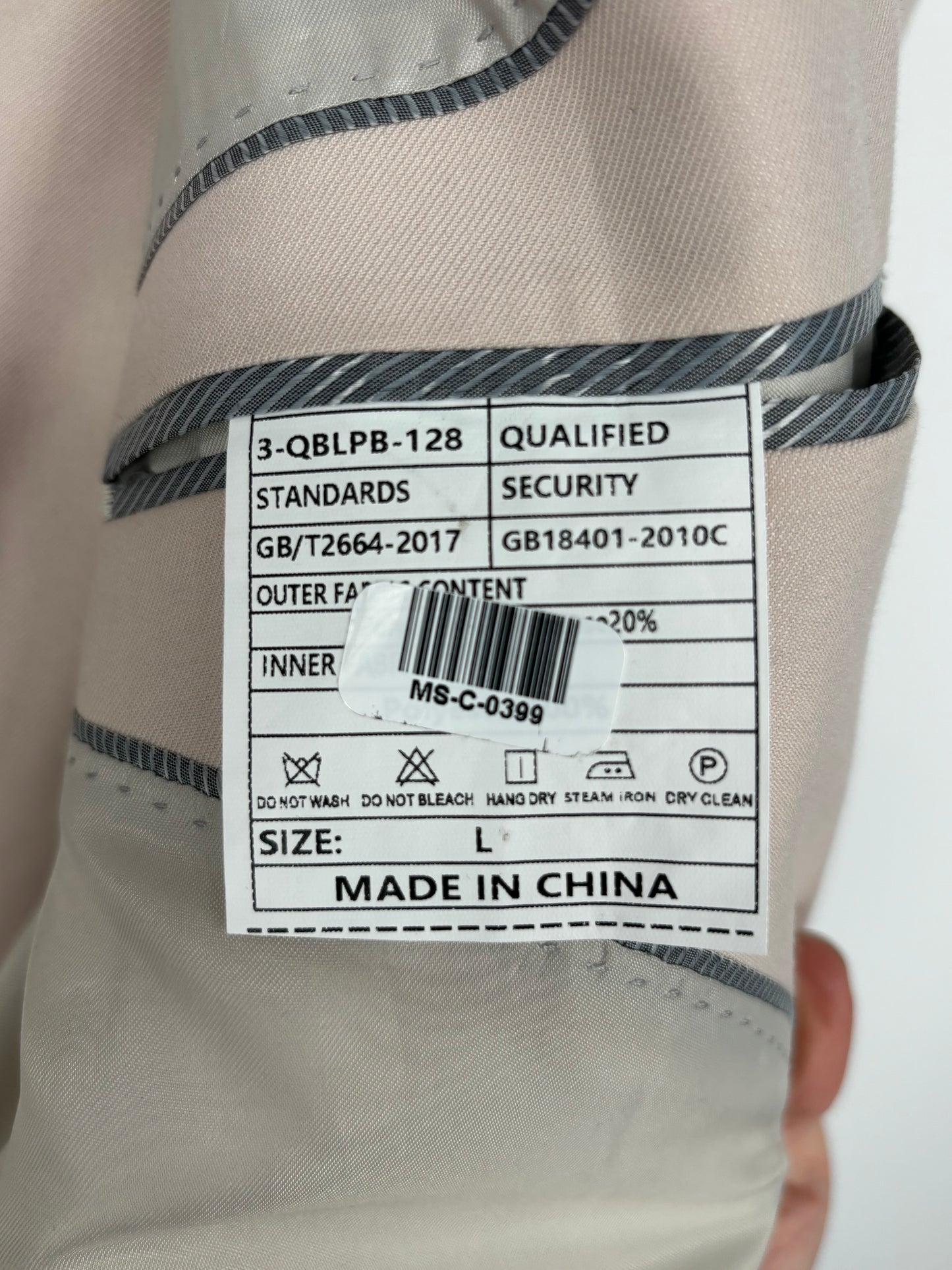 Men’s Pink Suit Set – Size L