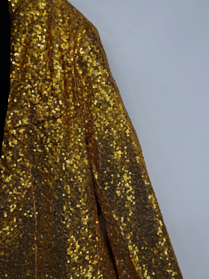 Men’s Gold Sequin Blazer – Size L
