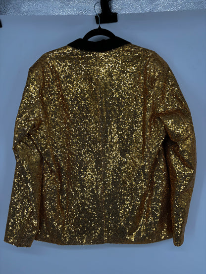 Men’s Gold Sequin Blazer – Size L