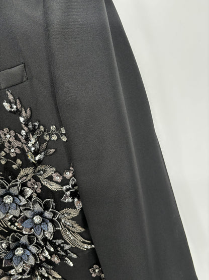 Men’s Black Blazer with Metal Details – Estimated Size L