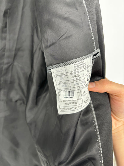 Men’s Black Mid-Length Blazer – Estimated Size L