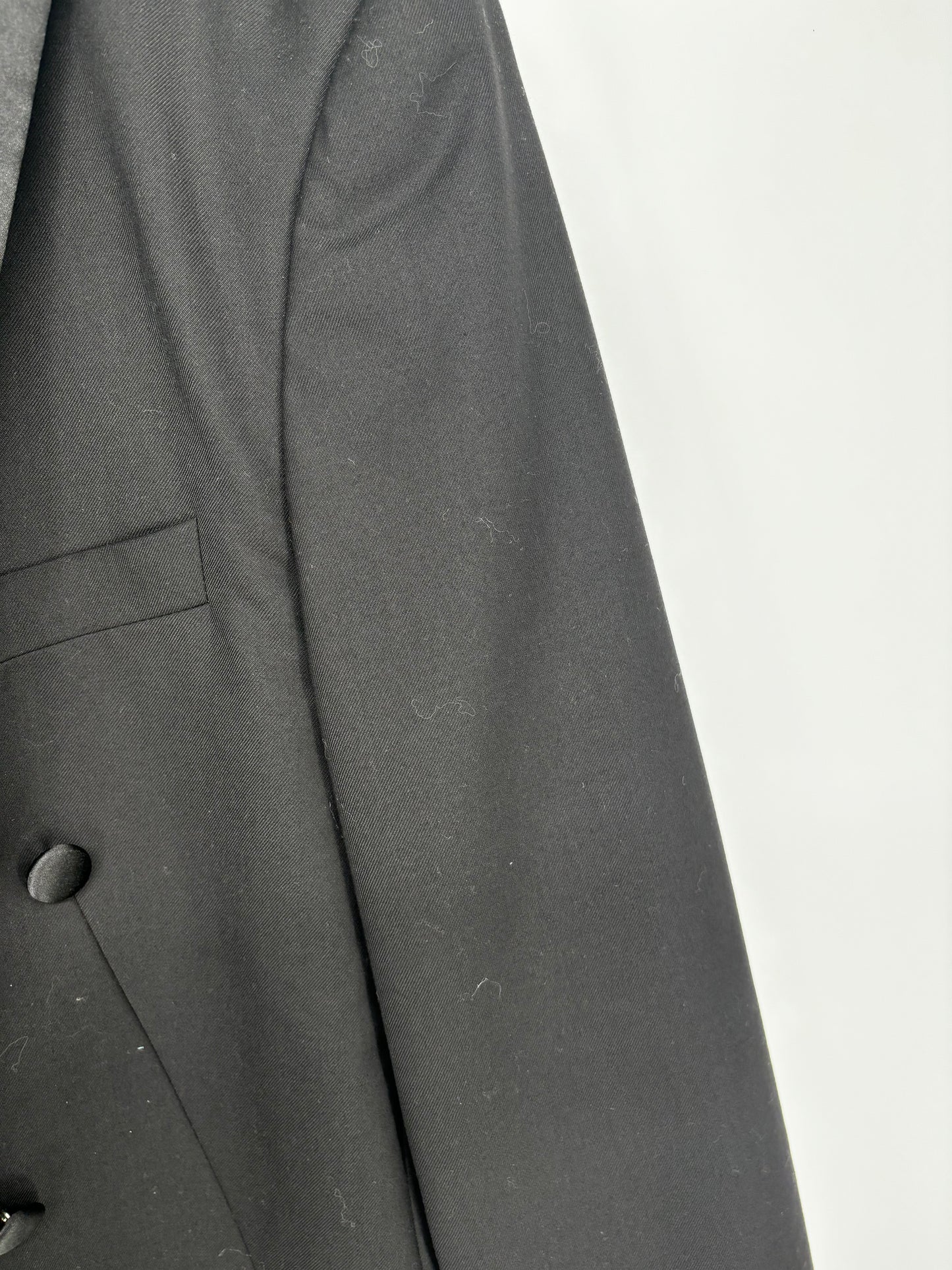 Men’s Black Mid-Length Blazer – Estimated Size L