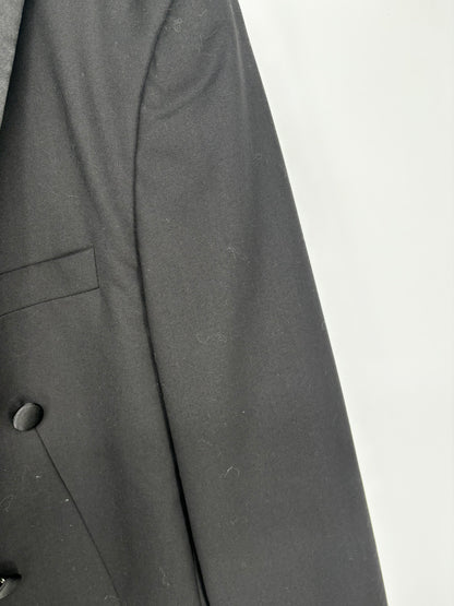 Men’s Black Mid-Length Blazer – Estimated Size L