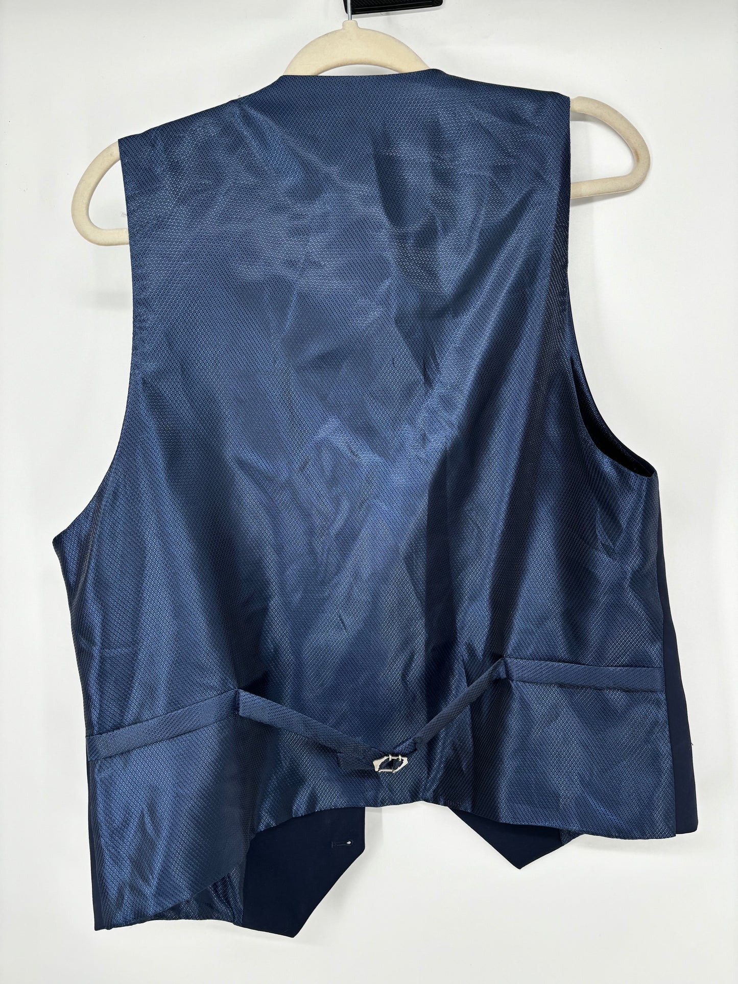 Men’s Navy Blue Suit Vest – Size 40R / W34