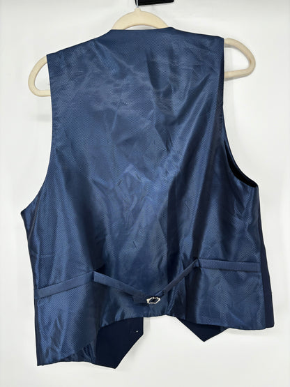 Men’s Navy Blue Suit Vest – Size 40R / W34