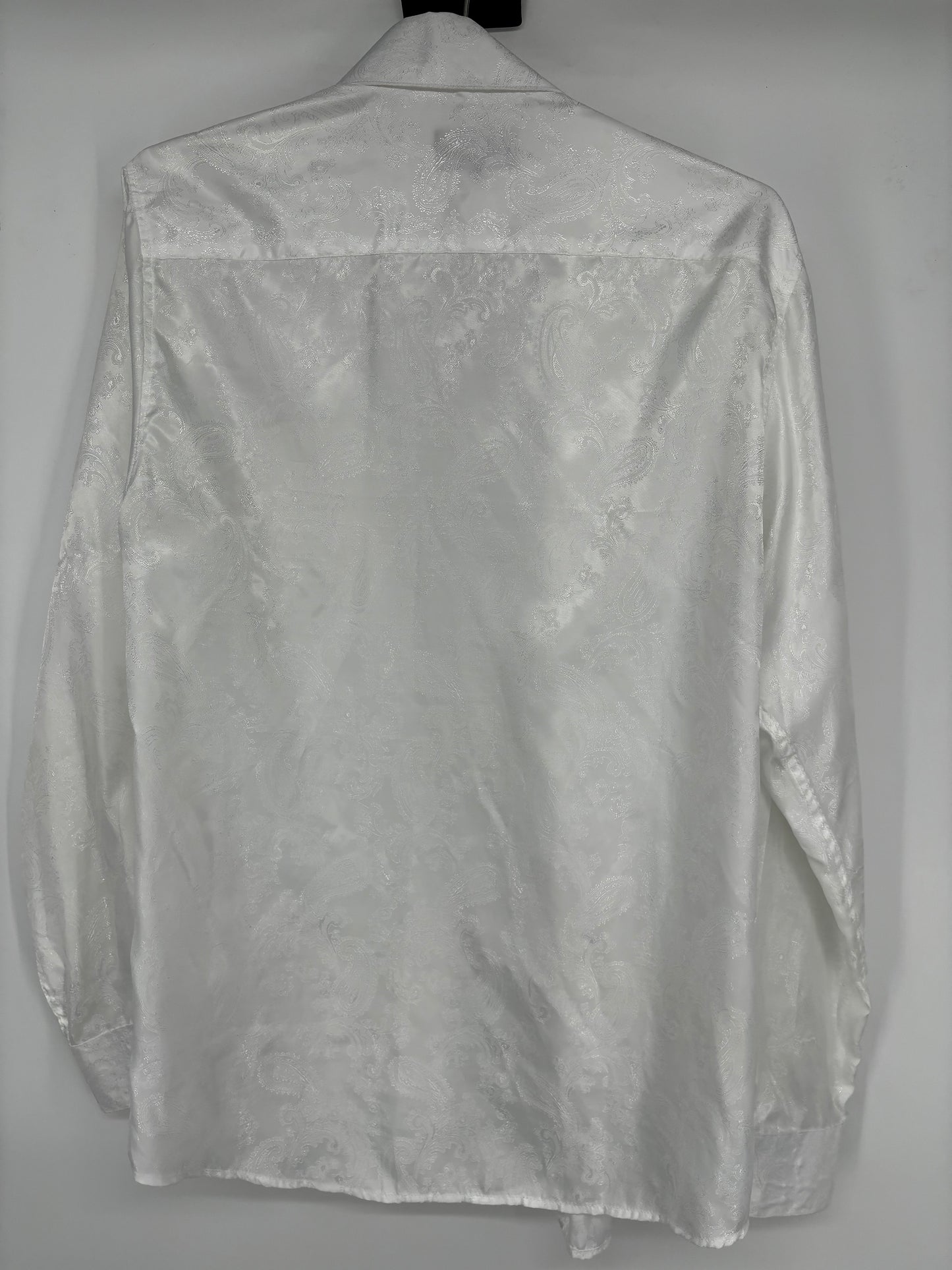 Men’s White Embroidered Shirt – Size M