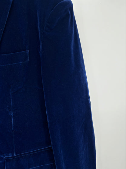 Men’s Blue Velvet Blazer – Size L