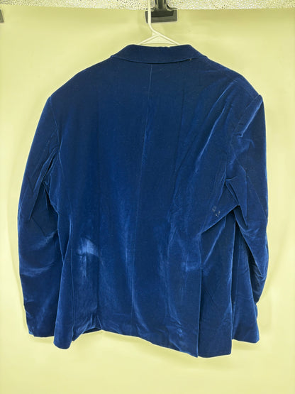 Men’s Blue Velvet Blazer – Size L