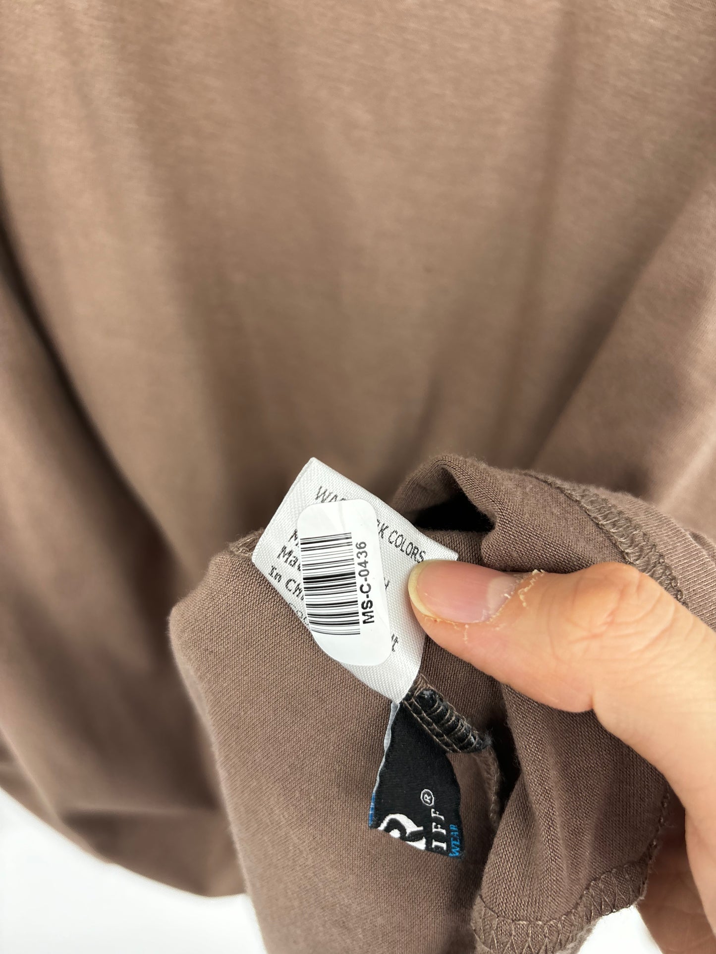 Men’s Brown Long Sleeve Turtleneck Tee – Size L·