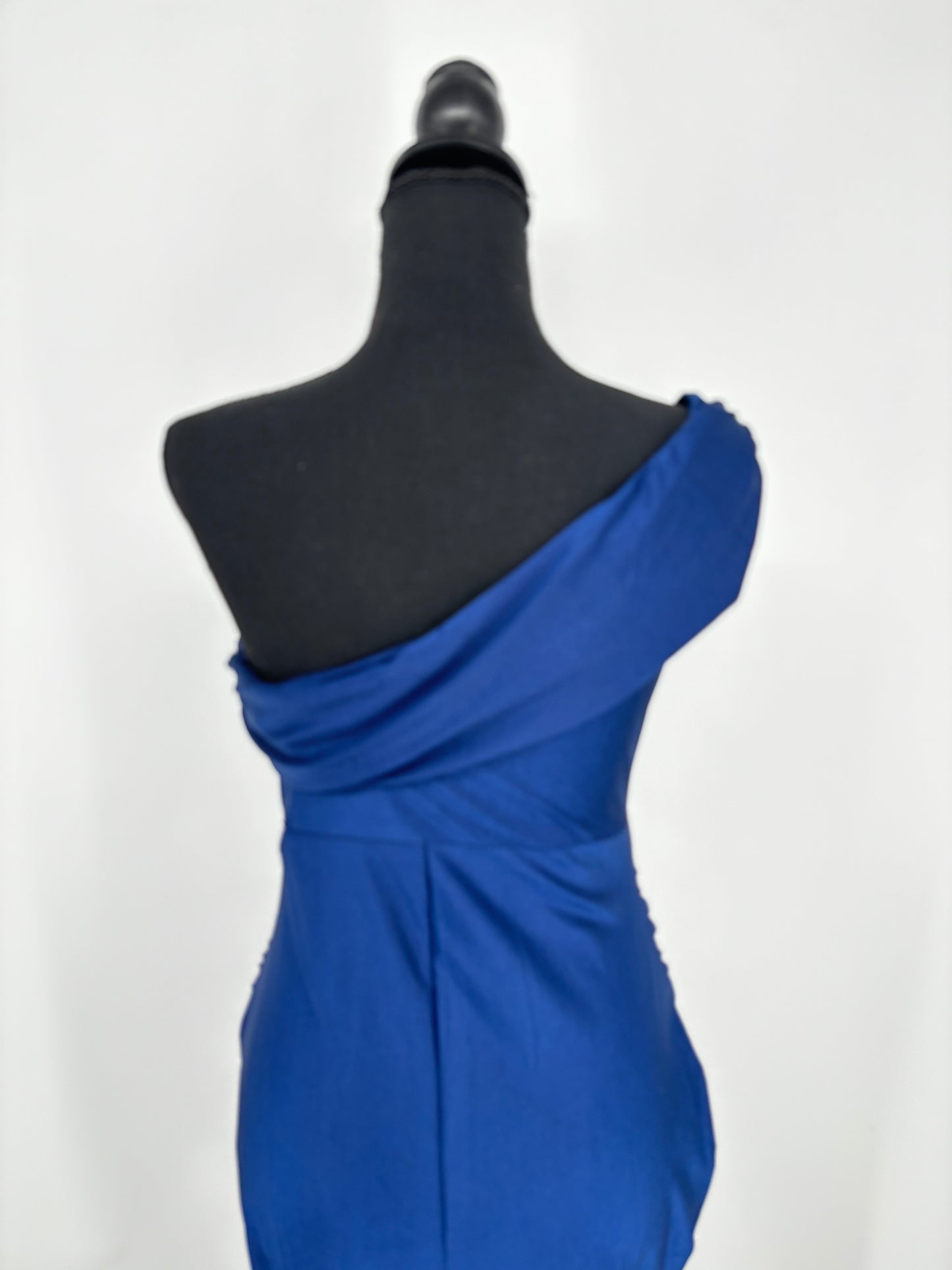 Women’s Blue Off-Shoulder Strapless Maxi Dress – Estimated Size M