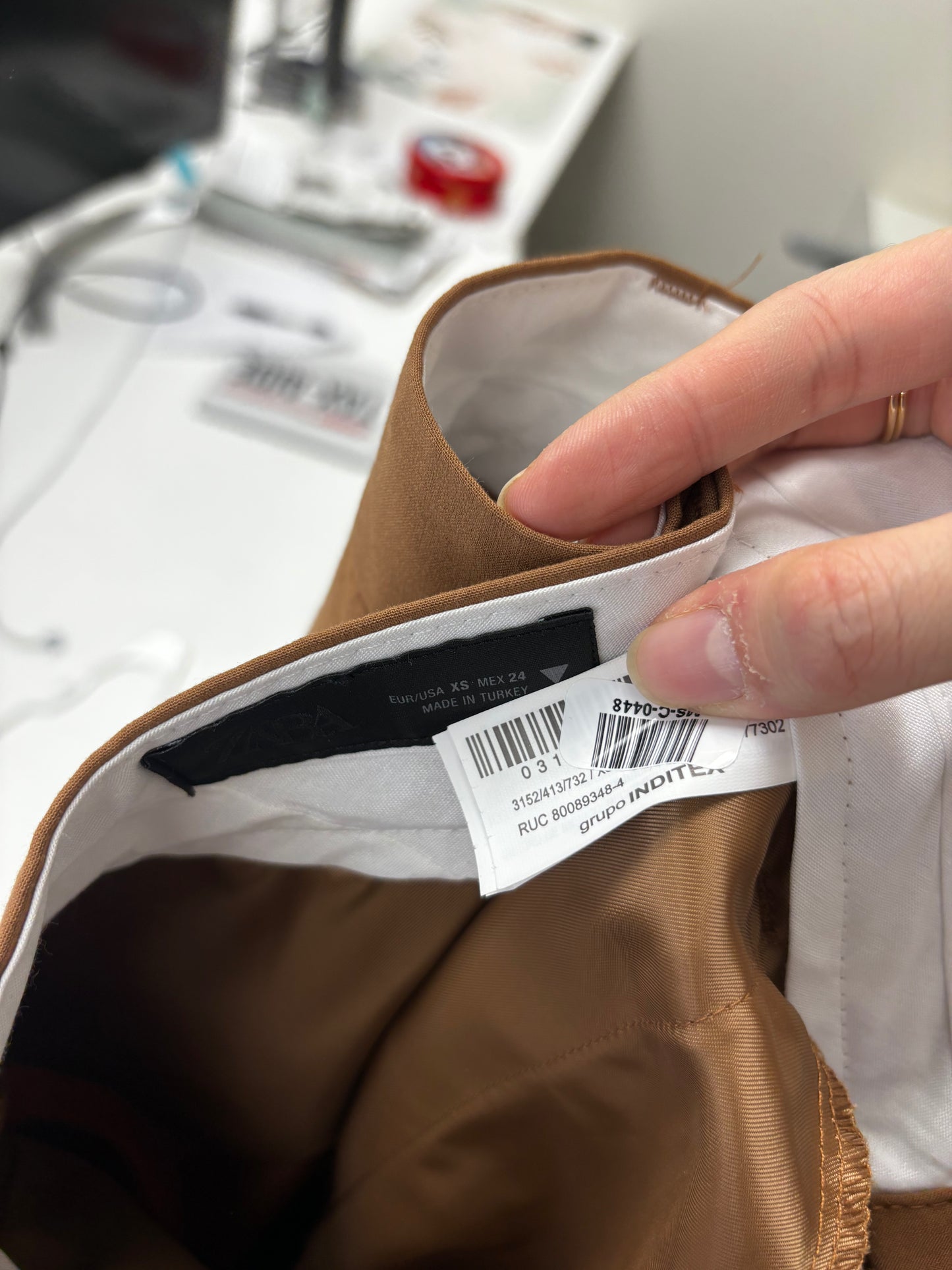 ZARA Women’s Brown Wide-Leg Pants – Size XS