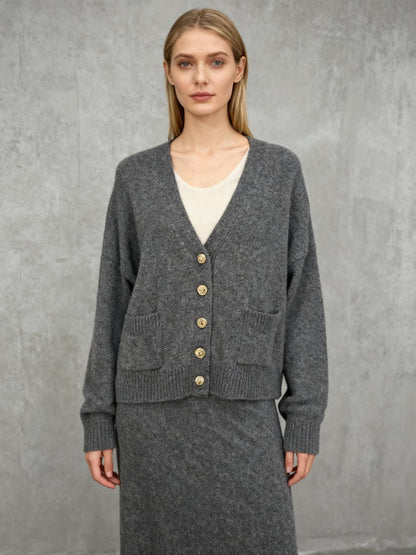 ZARA Women’s Gray Wool Cardigan – Size S